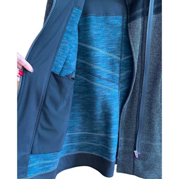 EUC, Title Nine Women’s Sz M Long Sleeve Zip Up Tweed Coat - Picture 6 of 16